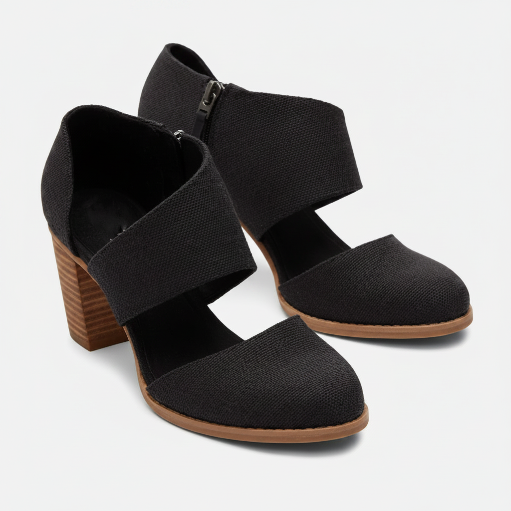 Sleek Leather Wedge Heels