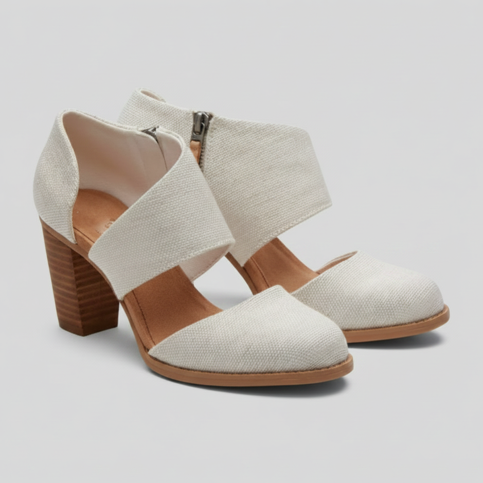 Sleek Leather Wedge Heels