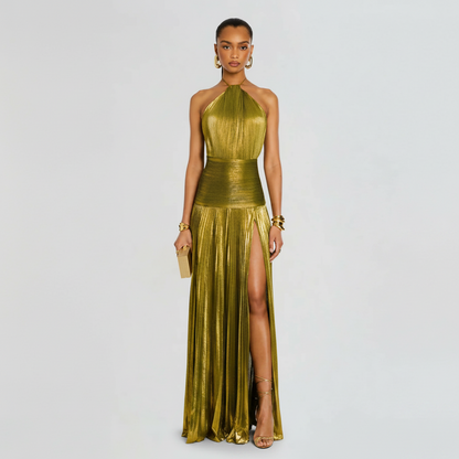 Elegant Long Dress with Flattering Sculpted Design