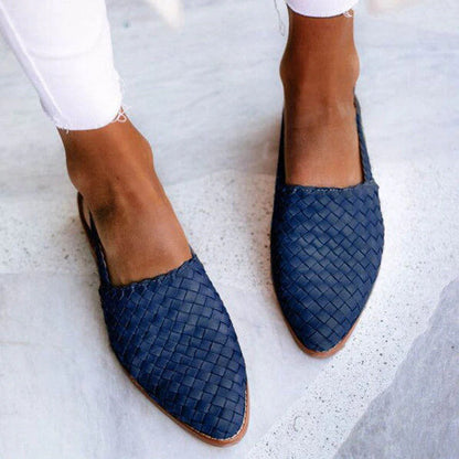 Luxe Leather Woven Buckled Sandals