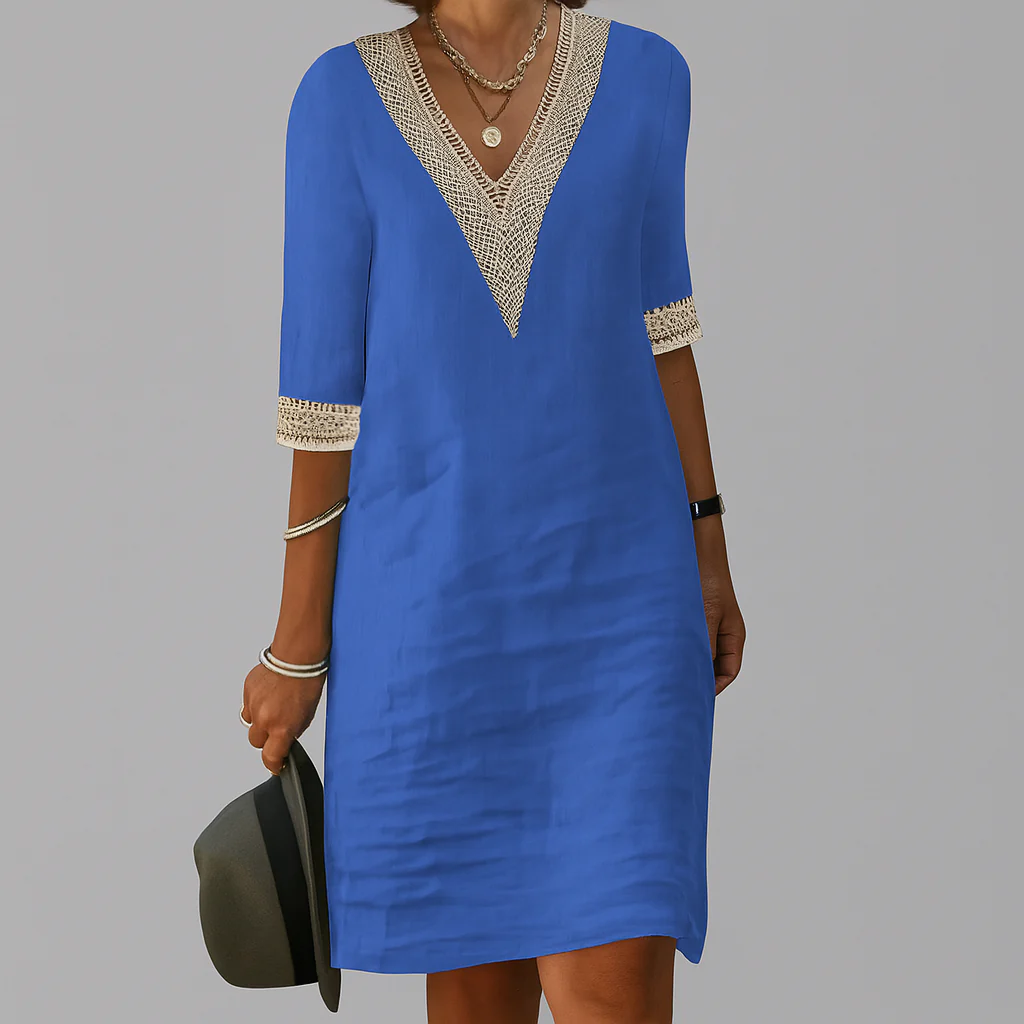 Breathable Linen Midi Dress