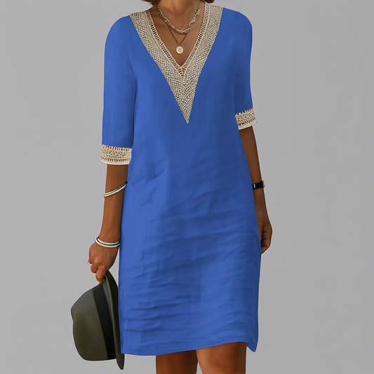 Breathable Linen Midi Dress