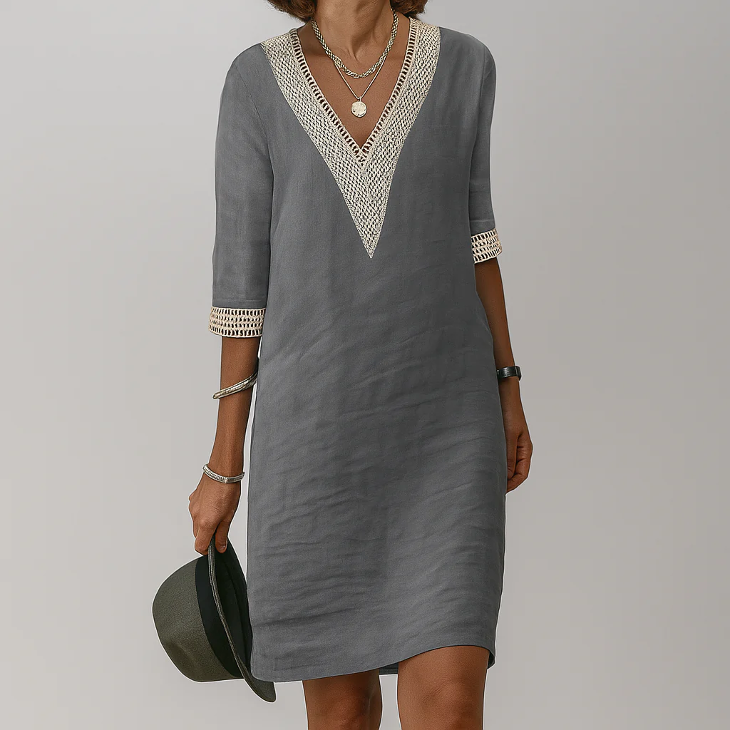 Breathable Linen Midi Dress
