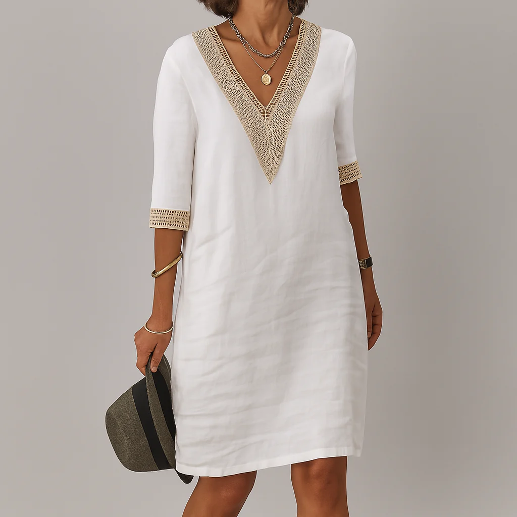 Breathable Linen Midi Dress