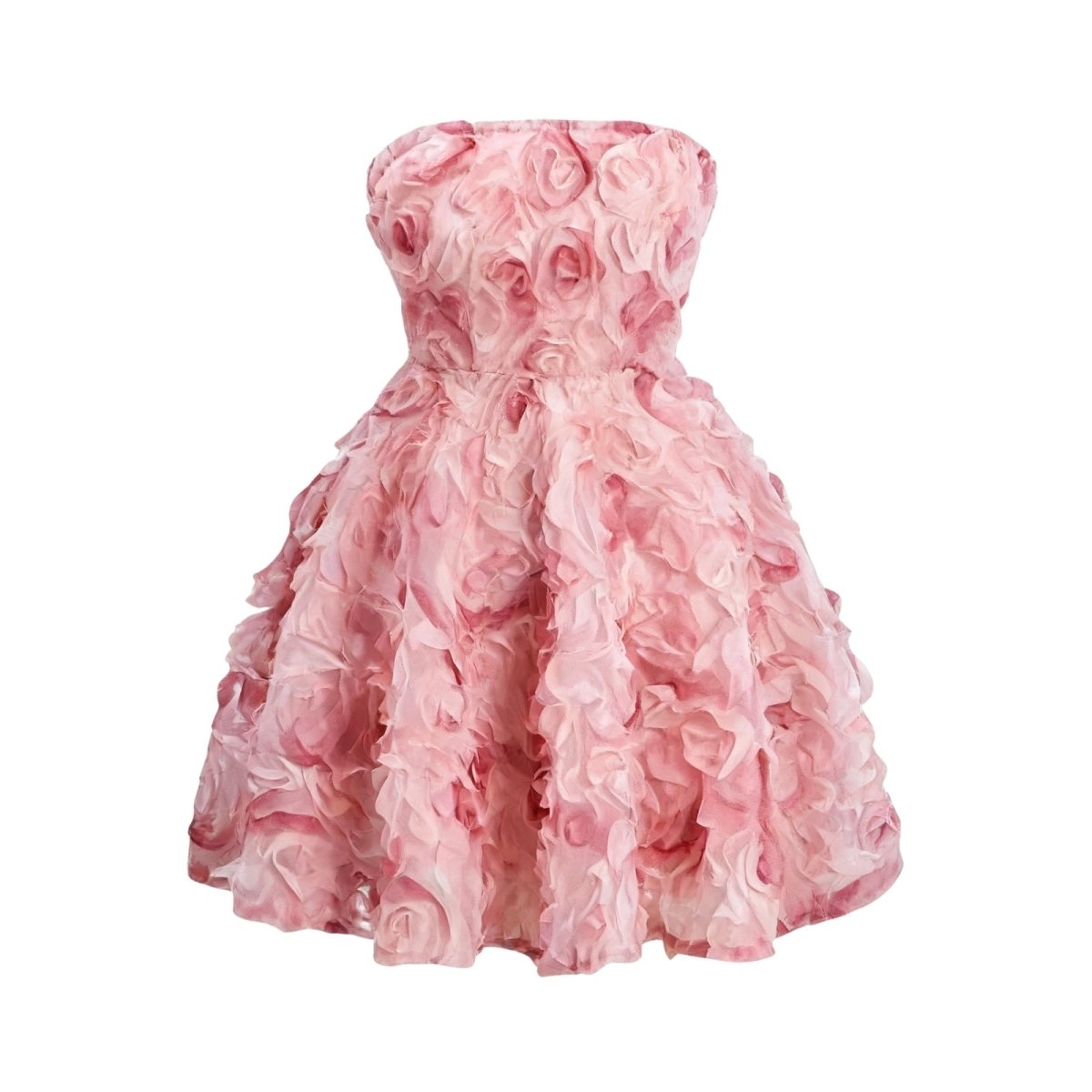 Luxe Organza Rosette Evening Dress