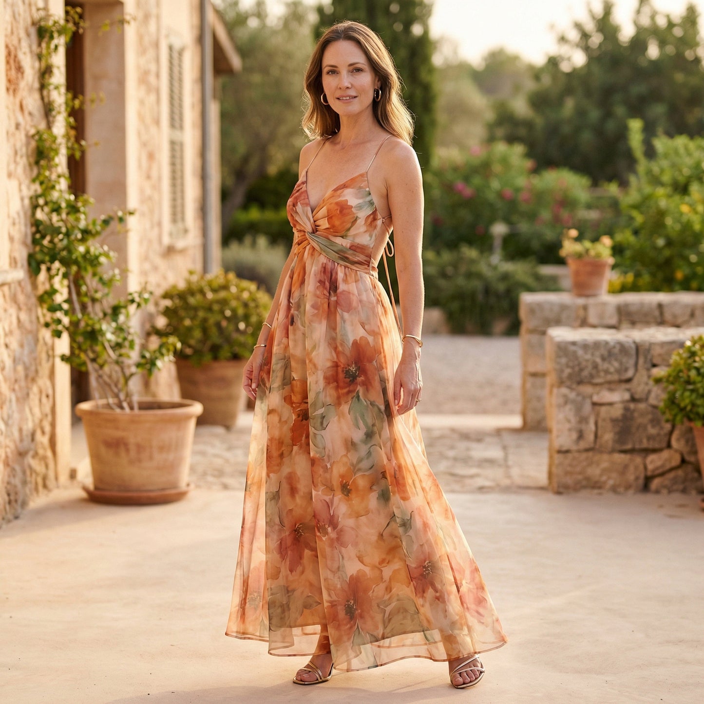 Airy Floral Maxi Dress