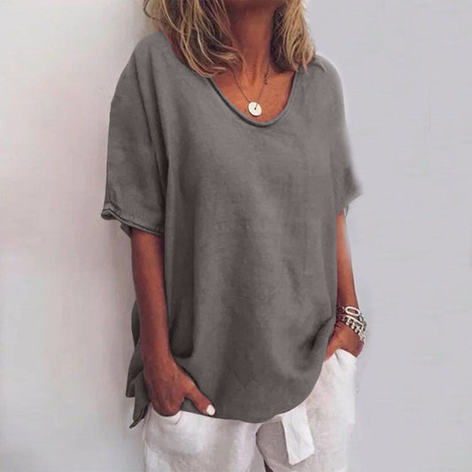 Relaxed Cotton Tee Top