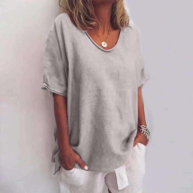 Relaxed Cotton Tee Top