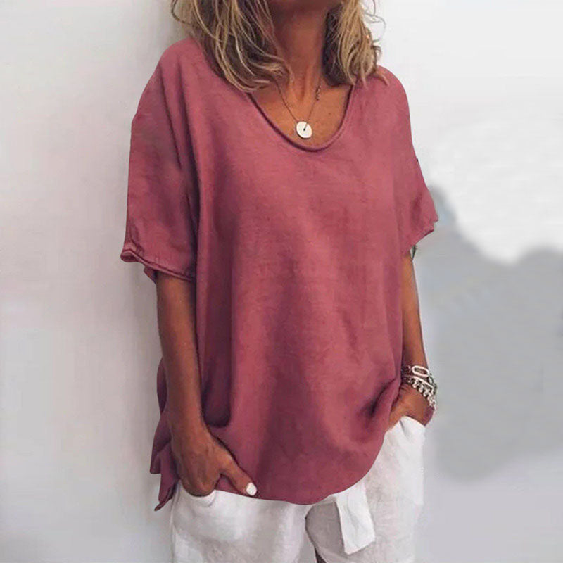 Relaxed Cotton Tee Top