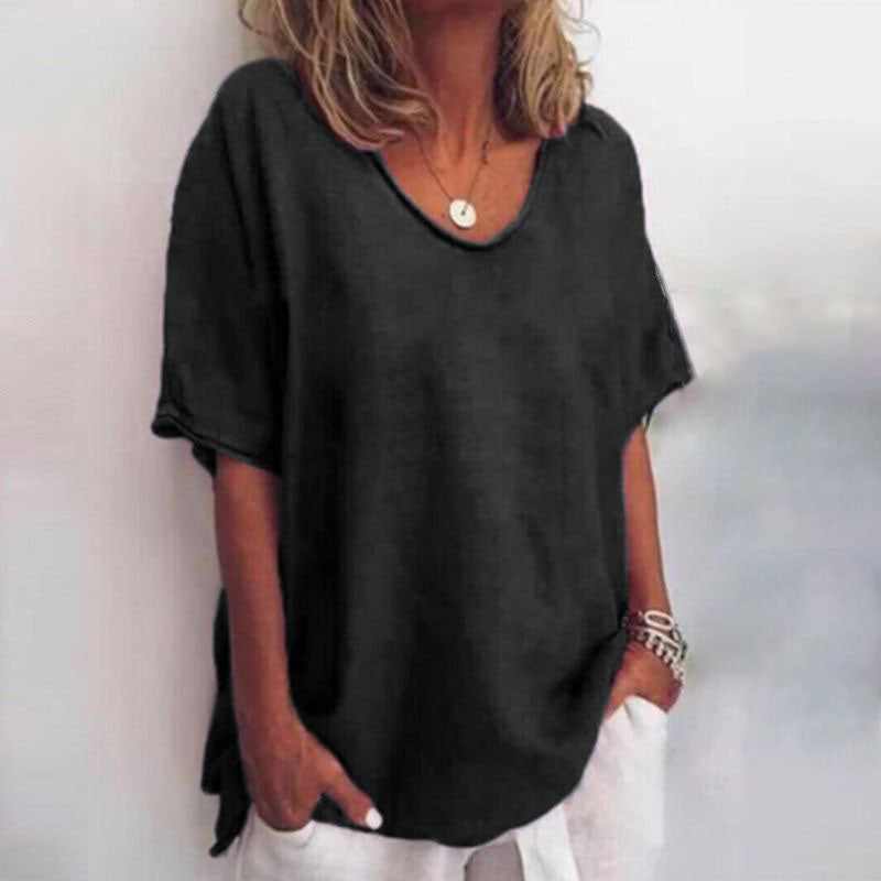 Relaxed Cotton Tee Top