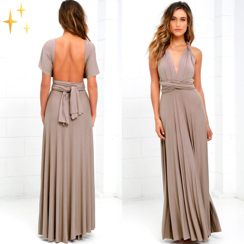 Airy Chiffon Wrap Maxi Dress