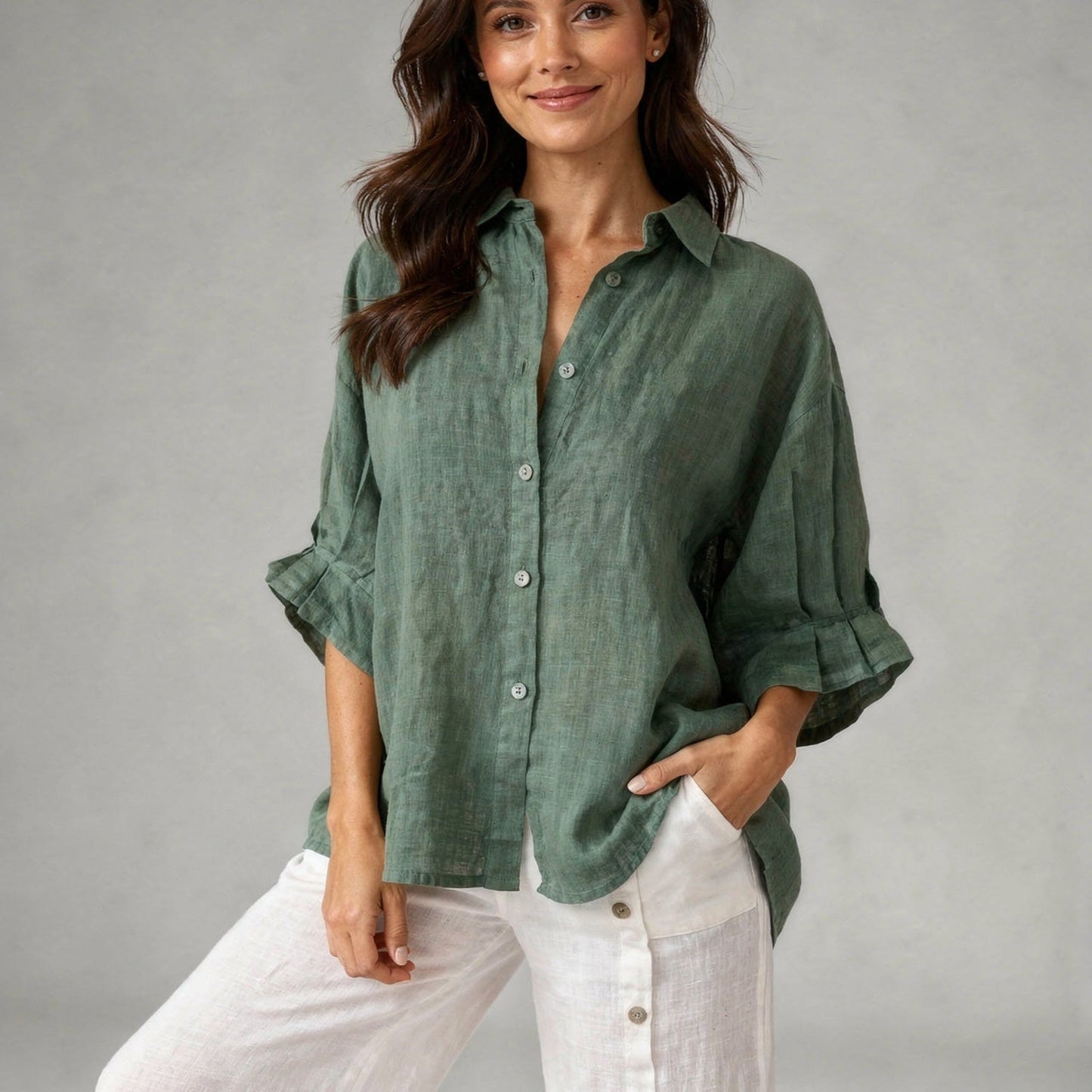Oversized Linen Blouse