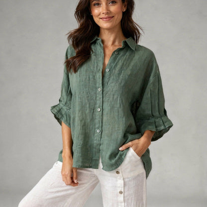 Oversized Linen Blouse