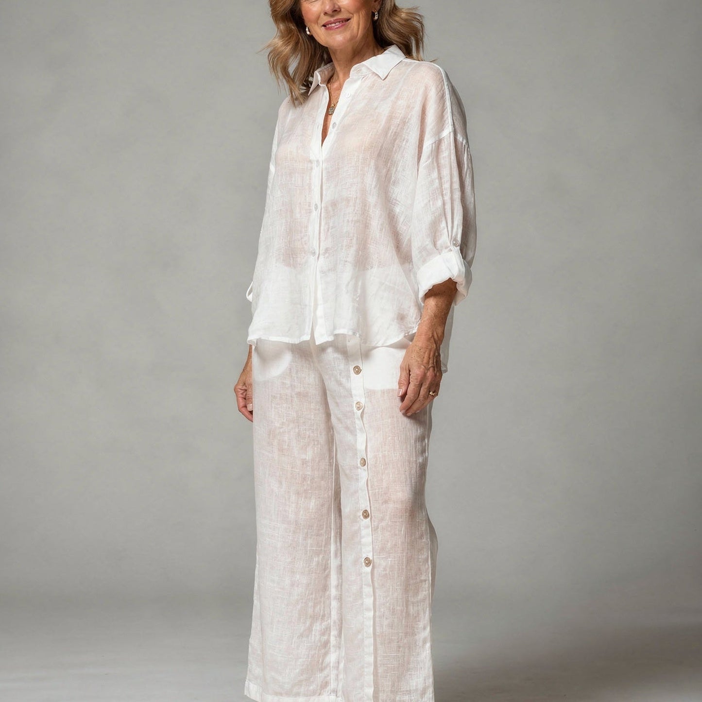 Oversized Linen Blouse