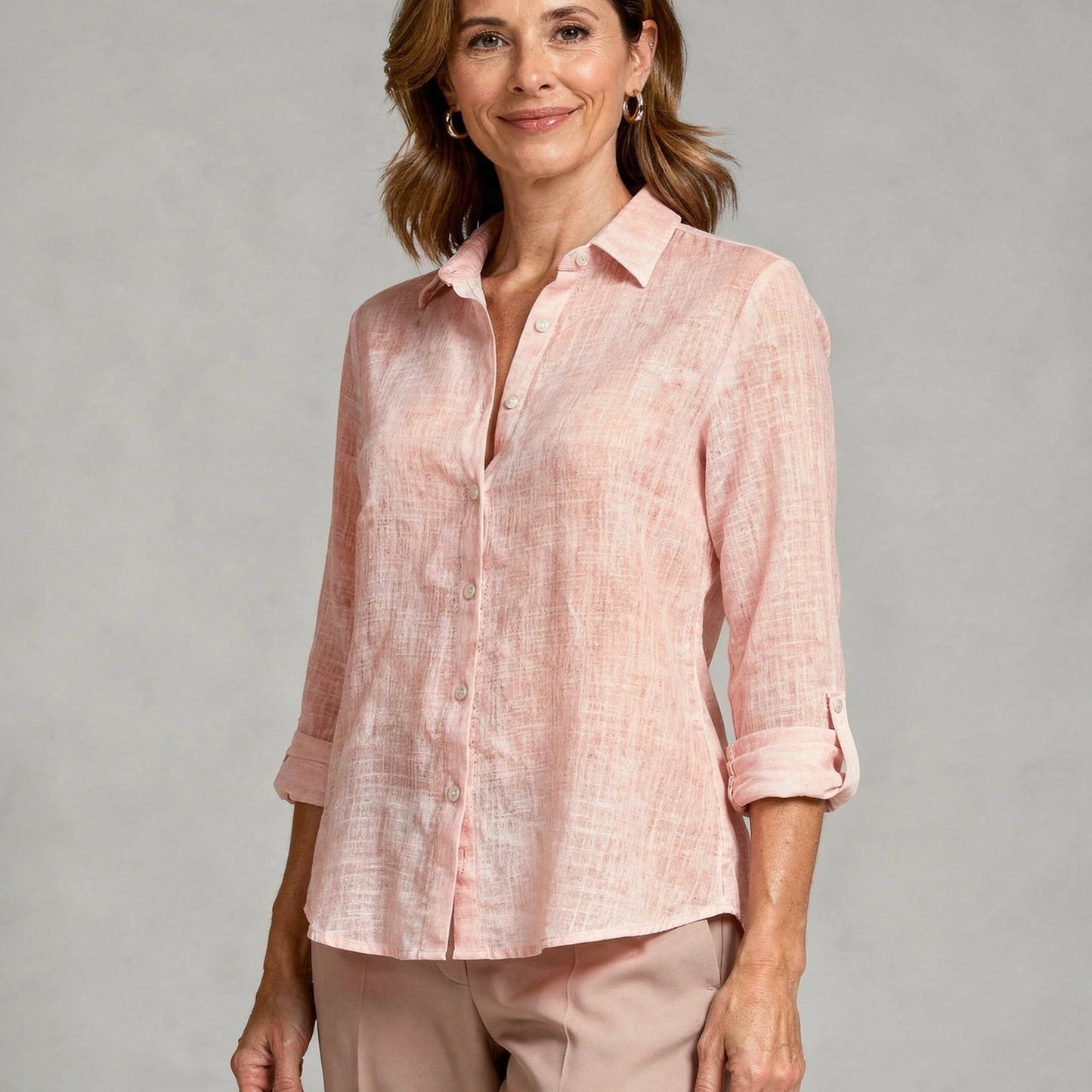 Lightweight Cotton Blend Blouse