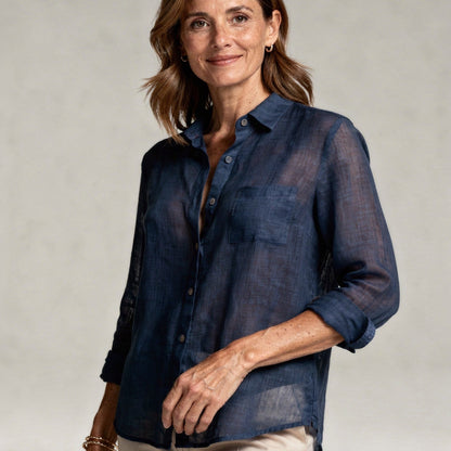 Lightweight Cotton Blend Blouse