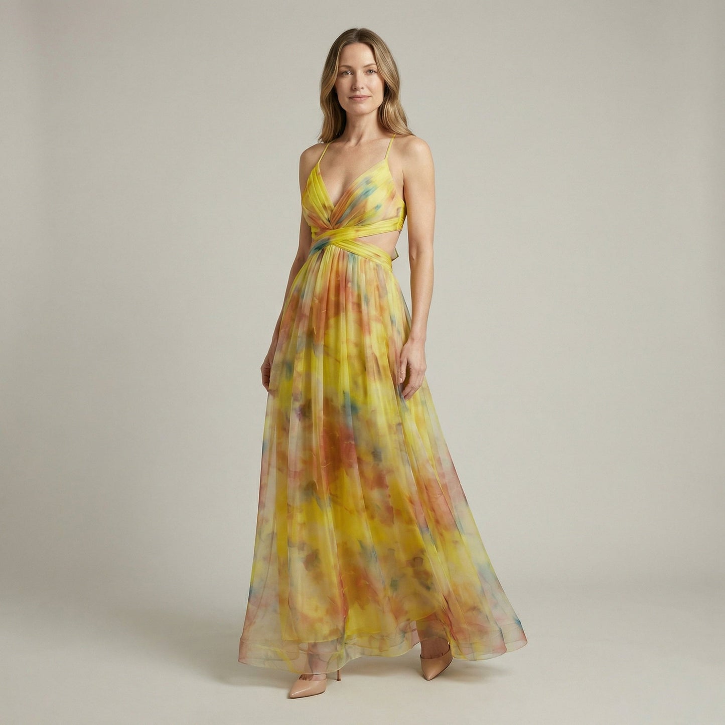 Airy Floral Maxi Dress