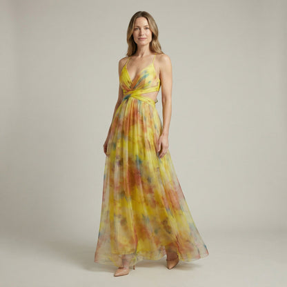 Airy Floral Maxi Dress