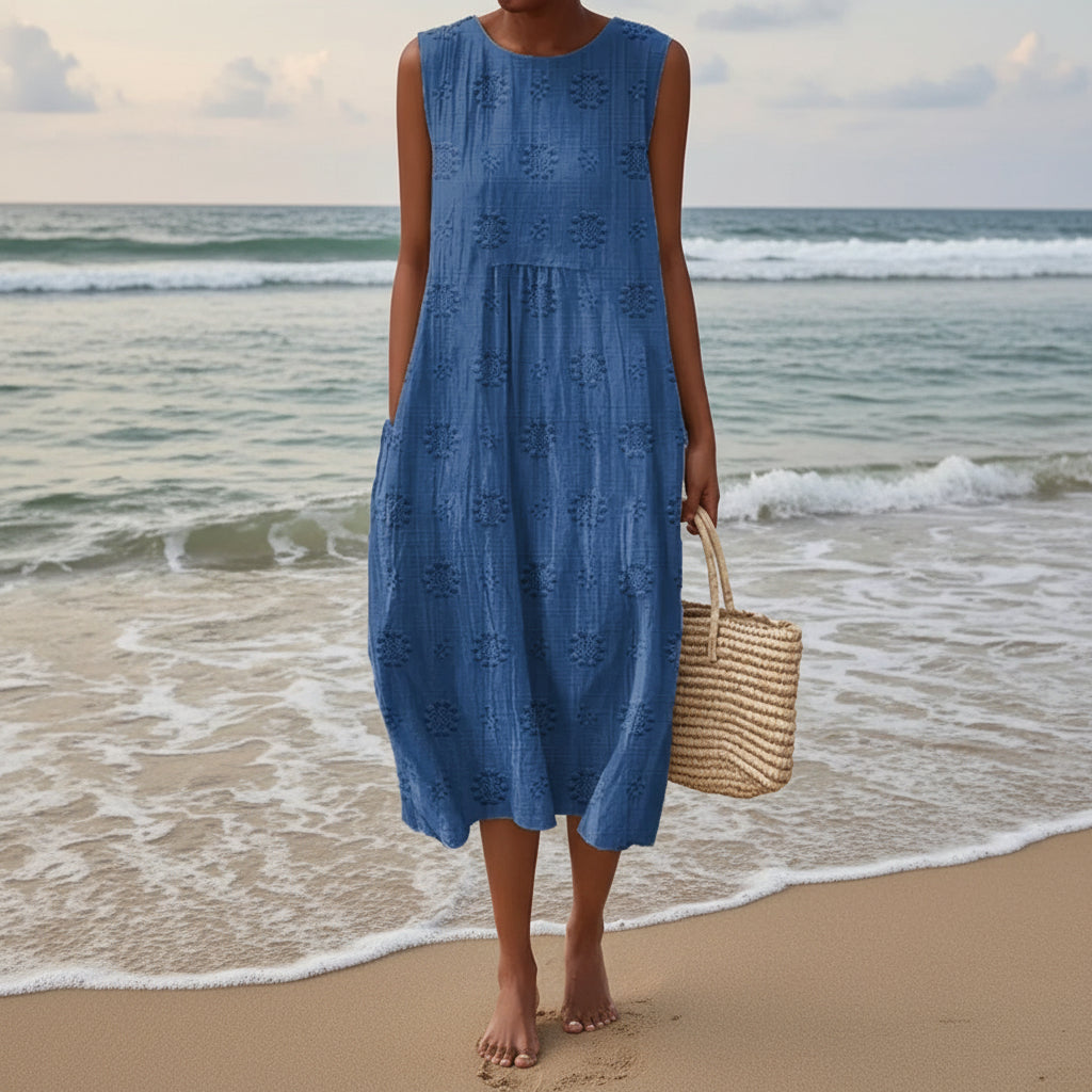 Airy Cotton Dress Pockets