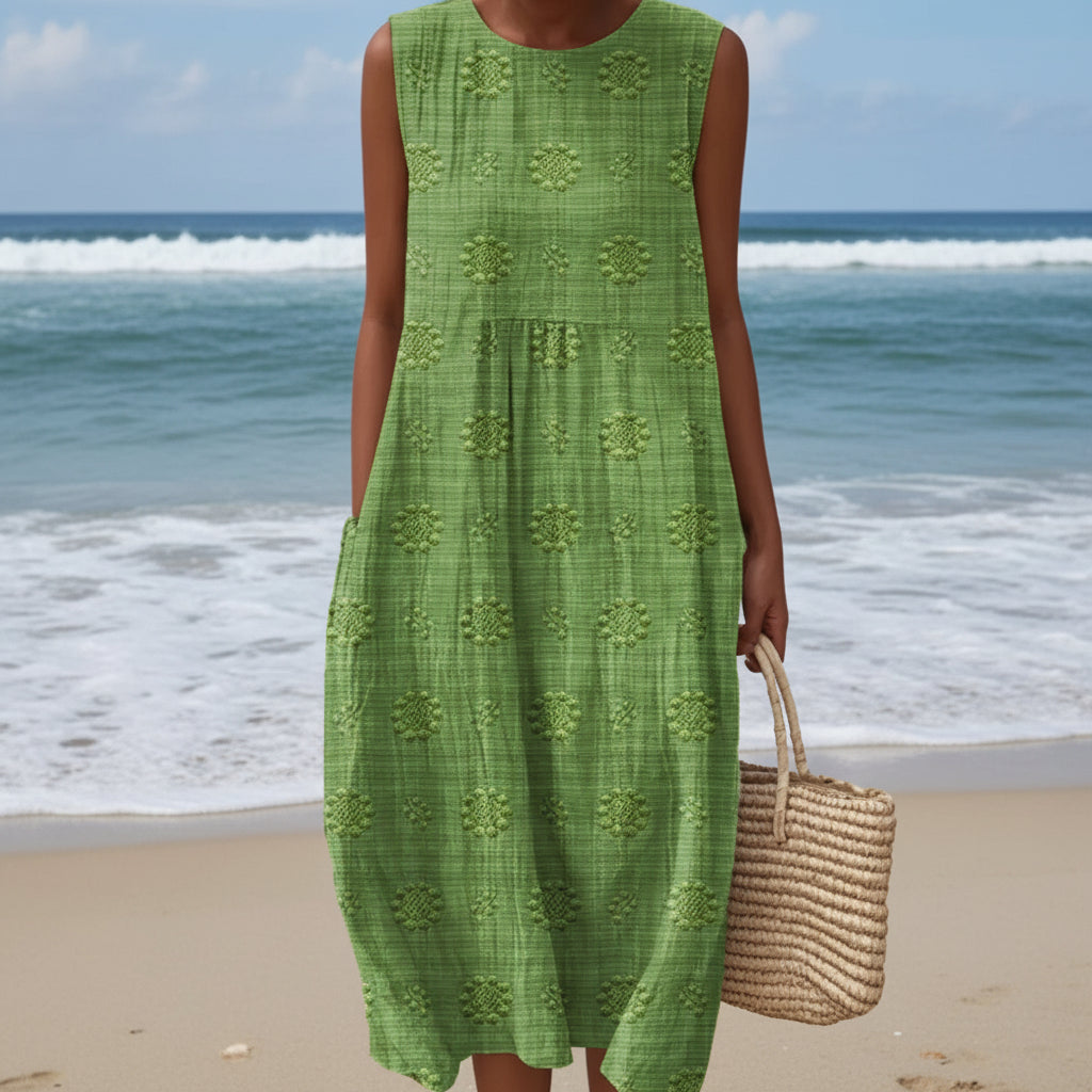 Airy Cotton Dress Pockets