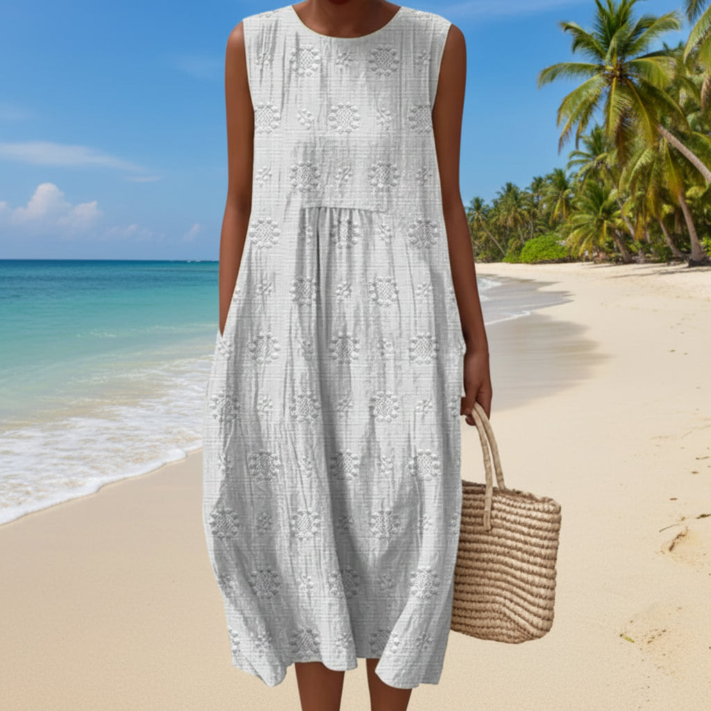 Airy Cotton Dress Pockets