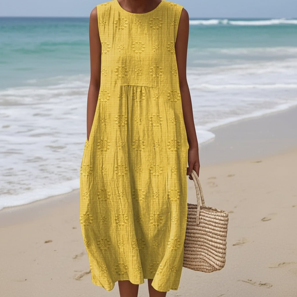 Airy Cotton Dress Pockets
